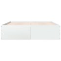 VidaXL Rama łóżka, biała, 200x200 cm, materiał drewnopochodny
