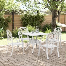 5-częściowy zestaw mebli ogrodowych, biały, odlewane aluminium Lumarko!