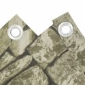 VidaXL Osłona na ogrodzenie, szara, wzór kamieni, 400x75 cm, PVC
