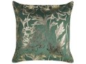 2 welurowe poduszki dekoracyjne w kwiaty 45 x 45 cm zielone DAFFODIL Lumarko!