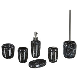 6-częściowy zestaw akcesoriów łazienkowych ceramiczny czarny PALMILLA