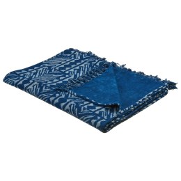 Koc bawełniany 130 x 180 cm niebieski SHIVPURI