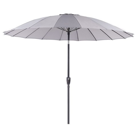 Parasol ogrodowy ⌀ 255 cm szary BAIA