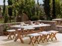 Zestaw ogrodowy stół i 6 stołków biały OLBIA Lumarko!