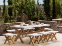 Zestaw ogrodowy stół i 8 stołków biały OLBIA