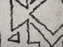 Dywan bawełniany 80 x 150 cm biało-czarny KHOURIBGA