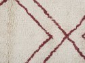 Dywan bawełniany 80 x 150 cm biało-czerwony KENITRA