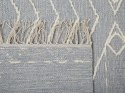 Dywan bawełniany 80 x 150 cm biało-szary KHENIFRA