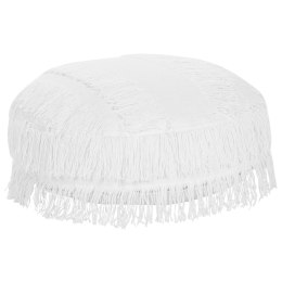 Poduszka podłogowa bawełniana ⌀ 50 cm biała OULAD