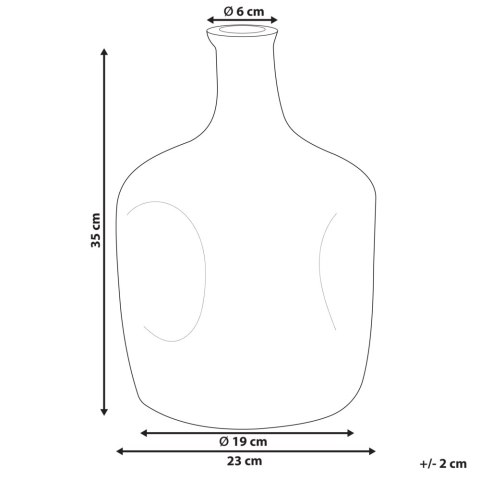 Szkło Wazon na kwiaty 35 Zielony KERALA