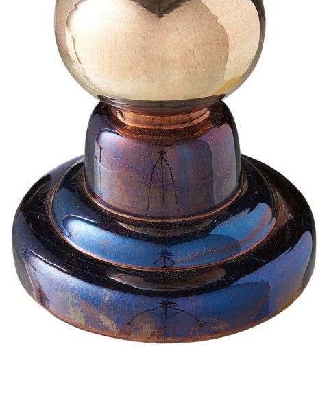 Zestaw dwóch świeczników szklanych 31 cm złoty IMARTI