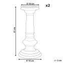 Zestaw dwóch świeczników szklanych 31 cm złoty IMARTI Lumarko!