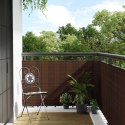 Parawan balkonowy, brązowo-czarny, 500x100 cm, polirattan Lumarko!