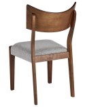 Zestaw 2 krzeseł do jadalni drewniany ciemny z szarym EDEN