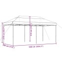 VidaXL Składany namiot imprezowy typu pop-up, beżowy, 580x292x315 cm