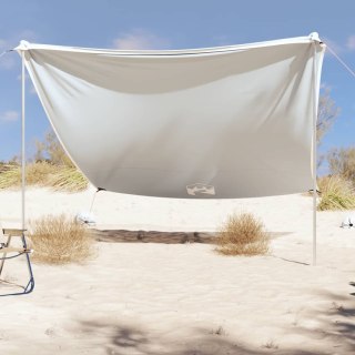 Zadaszenie na plażę, z obciążnikami, szare, 304x300 cm