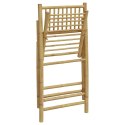 VidaXL Składane krzesła bistro, 4 szt., ciemnoszare poduszki, bambus