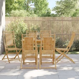 VidaXL Składane krzesła ogrodowe, 6 szt., 46x66x99 cm, bambusowe