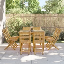 Składane krzesła ogrodowe, 8 szt., 43x54x88 cm, bambusowe Lumarko!