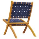 VidaXL Składane krzesła ogrodowe, 2 szt., ciemnoniebieskie