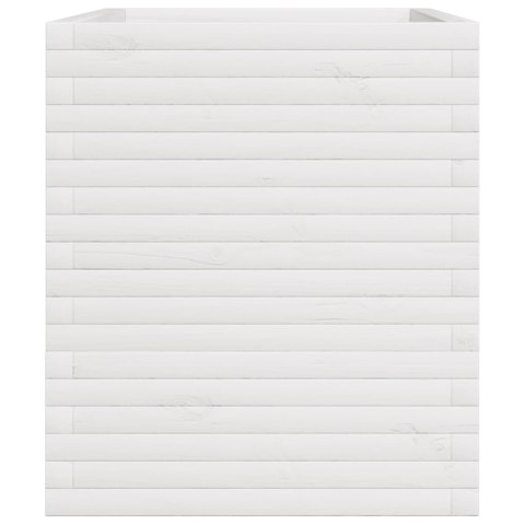 Donica ogrodowa, biała, 110x60x72 cm, lite drewno sosnowe Lumarko!