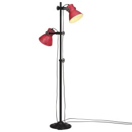 VidaXL Lampa stojąca, 25 W, postarzany czerwony, 25x25x90/160 cm, E27