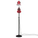 VidaXL Lampa stojąca, 25 W, postarzany czerwony, 25x25x90/160 cm, E27