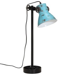 VidaXL Lampa stołowa, 25 W, postarzany niebieski, 15x15x55 cm, E27