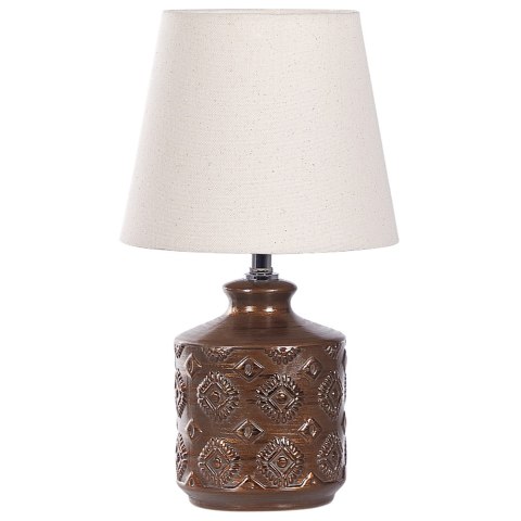 Lampa stołowa ceramiczna miedziana ROSANNA