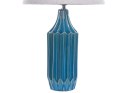 Lampa stołowa ceramiczna niebieska ABAVA
