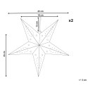 Zestaw 2 wiszących gwiazd brokatowych LED 45 cm zielony MOTTI Lumarko!