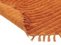 Dywan okrągły bawełniany ø 140 cm pomarańczowy HALFETI
