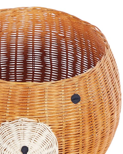 Kosz pleciony miś rattanowy naturalny HIMBA