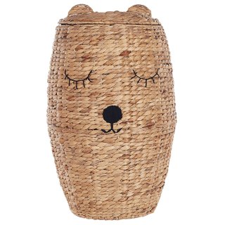 Kosz pleciony miś z hiacyntu wodnego naturalny SAMBUR