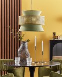 Lampa wisząca naturalna z zielonym LUYANO Lumarko!