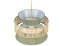 Lampa wisząca naturalna z zielonym LUYANO Lumarko!