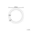 Okrągłe lustro ścienne LED ø 79 cm srebrne COURSEULLES