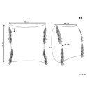 2 bawełniane poduszki dekoracyjne tuftowane z frędzlami 45 x 45 cm wielokolorowa LABLAB Lumarko!