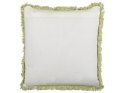 Bawełniana poduszka dekoracyjna w kwiaty 45 x 45 cm zielona z białym FILIX
