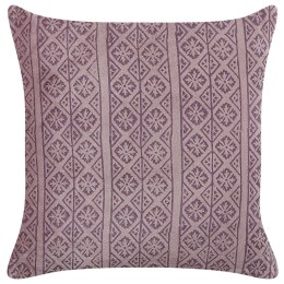 Welurowa poduszka dekoracyjna geometryczny wzór 45 x 45 cm różowa SILYBUM