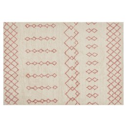 Dywan bawełniany 140 x 200 cm beżowo-różowy BUXAR