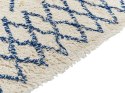 Dywan bawełniany 80 x 150 cm beżowo-niebieski ERZINCAN