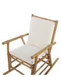 Fotel bujany bambusowy jasne drewno z białym FRIGOLE