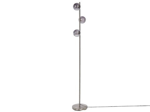 Lampa podłogowa metalowa srebrna RAMIS