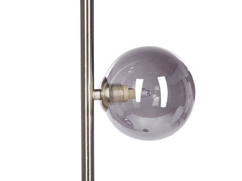 Lampa podłogowa metalowa srebrna RAMIS