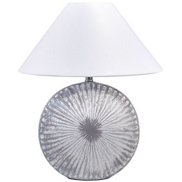 Lampa stołowa ceramiczna klosz stożek szara YUNA Lumarko!