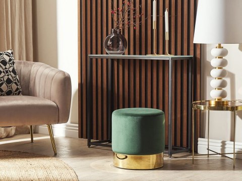 Puf welurowy ⌀ 39 cm ciemnozielony SOPHIA