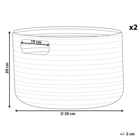 Zestaw 2 koszy bawełnianych beżowy CHINIOT
