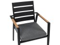 Zestaw 4 krzeseł ogrodowych czarny TAVIANO