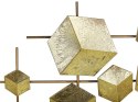 Dekoracja ścienna sześciany złote FLEROVIUM